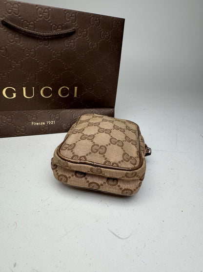 Vintage Gucci Monogram Mini Bag Brown Beige
