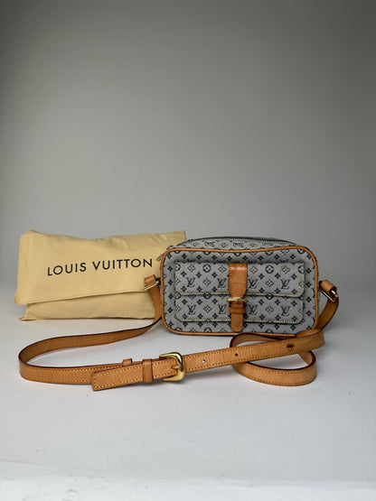Vintage Louis Vuitton Monogram Canvas Crossbody Bag Y2K Grey Tan