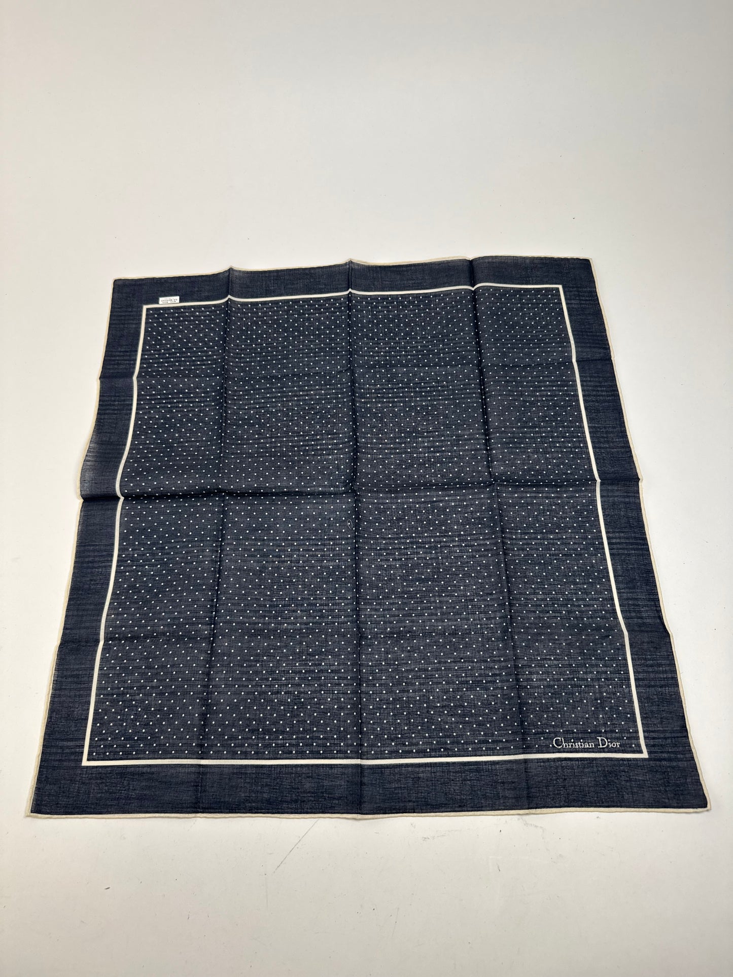 Vintage Dior Scarf black white dot