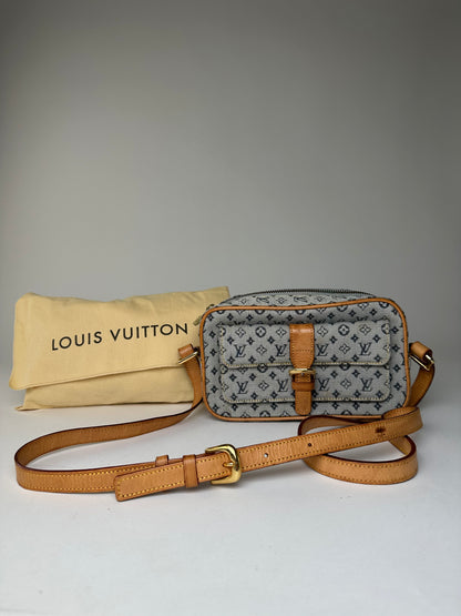 Vintage Louis Vuitton Monogram Canvas Crossbody Bag Y2K Grey Tan