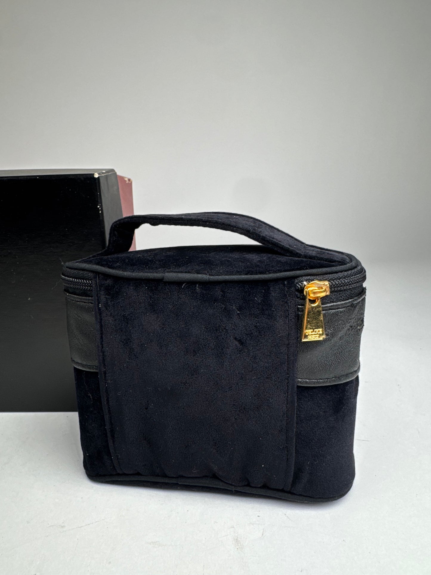 Vintage Celine Paris Mini Canvas Bag Black