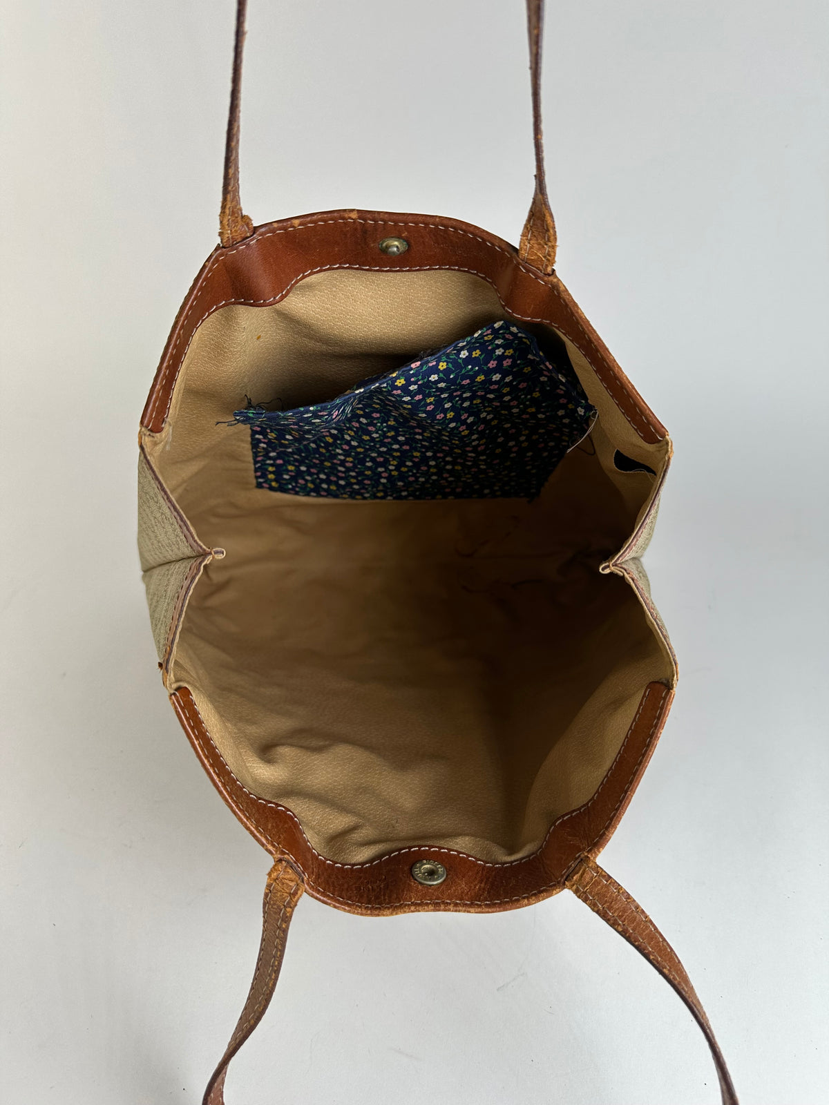 Vintage Celine Macadam Canvas Tote Late 1980s–1990s Beige Brown