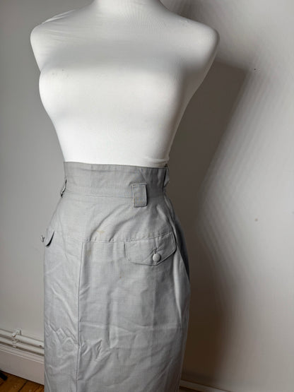 Vintage Dior Skirt Checked Grey White S