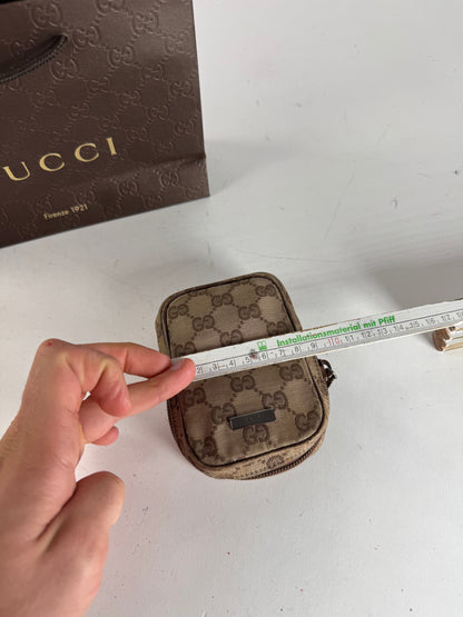 Vintage Gucci Monogram Mini Bag Brown Beige