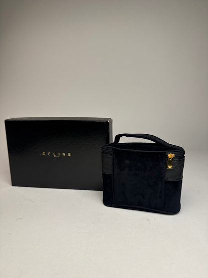 Vintage Celine Paris Mini Canvas Bag Black