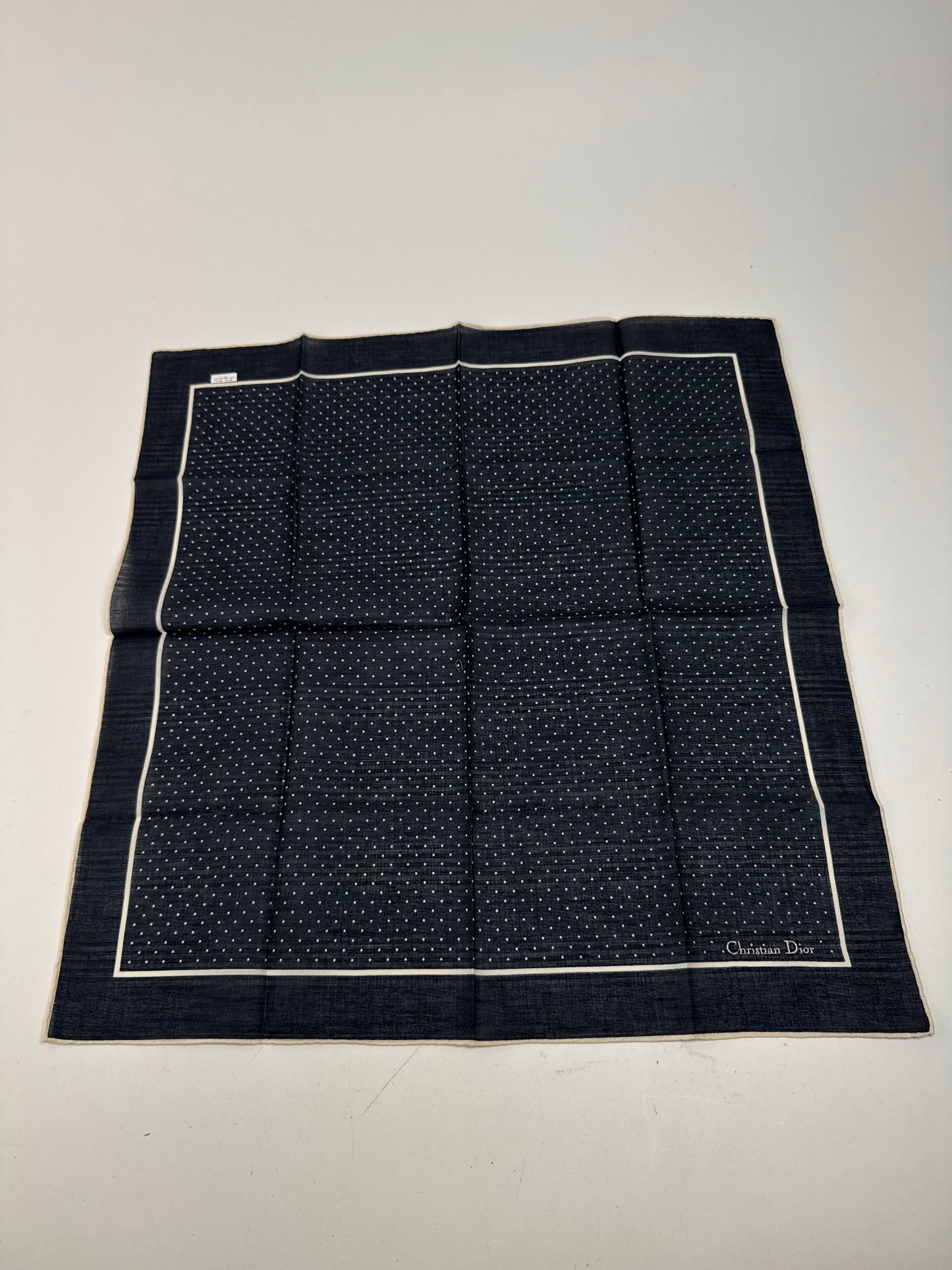 Vintage Dior Scarf black white dot
