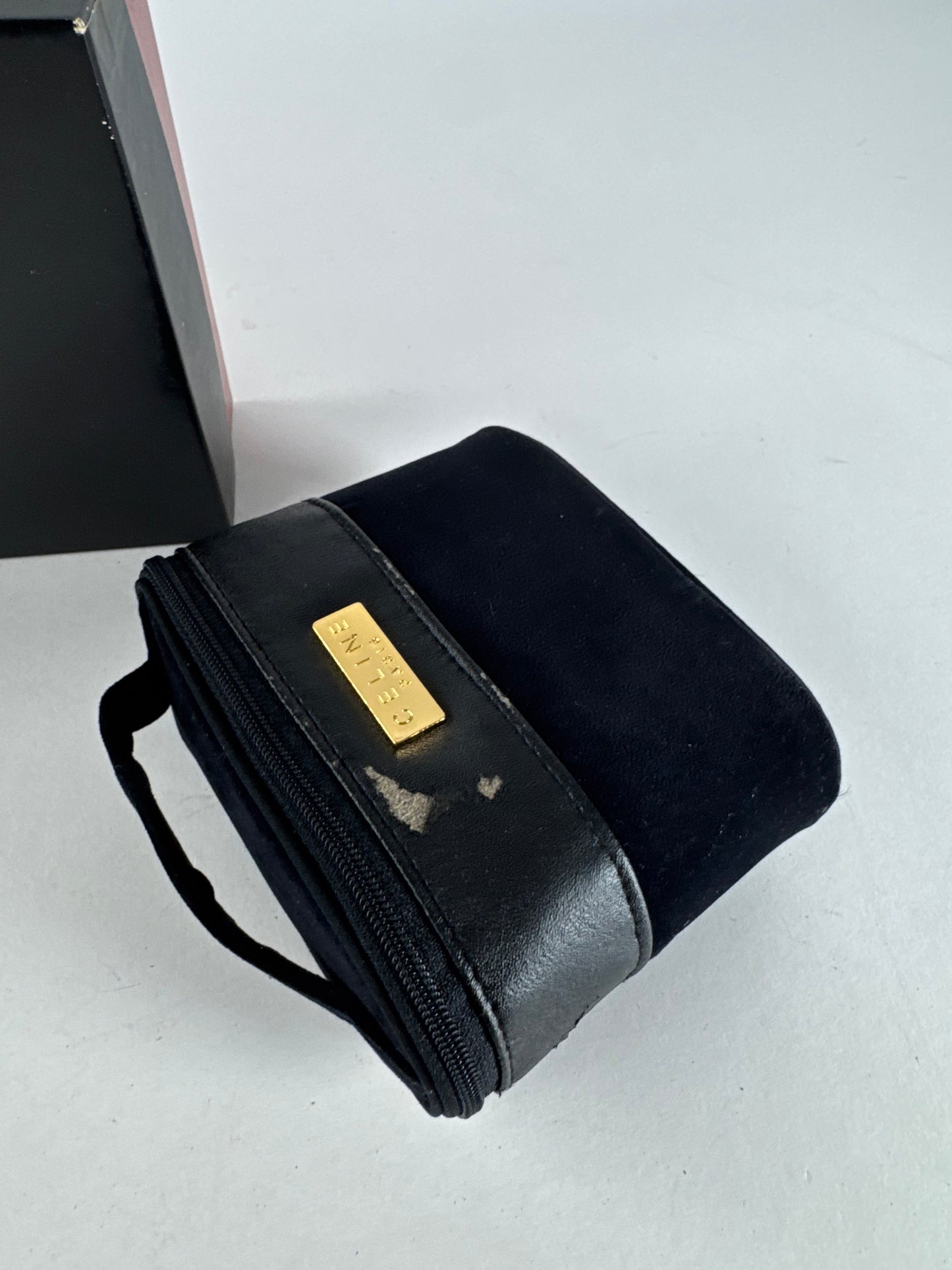 Vintage Celine Paris Mini Canvas Bag Black