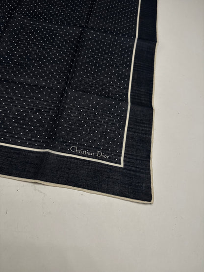 Vintage Dior Scarf black white dot