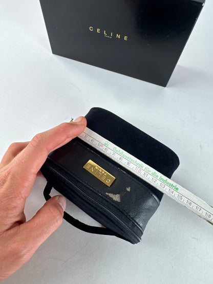 Vintage Celine Paris Mini Canvas Bag Black