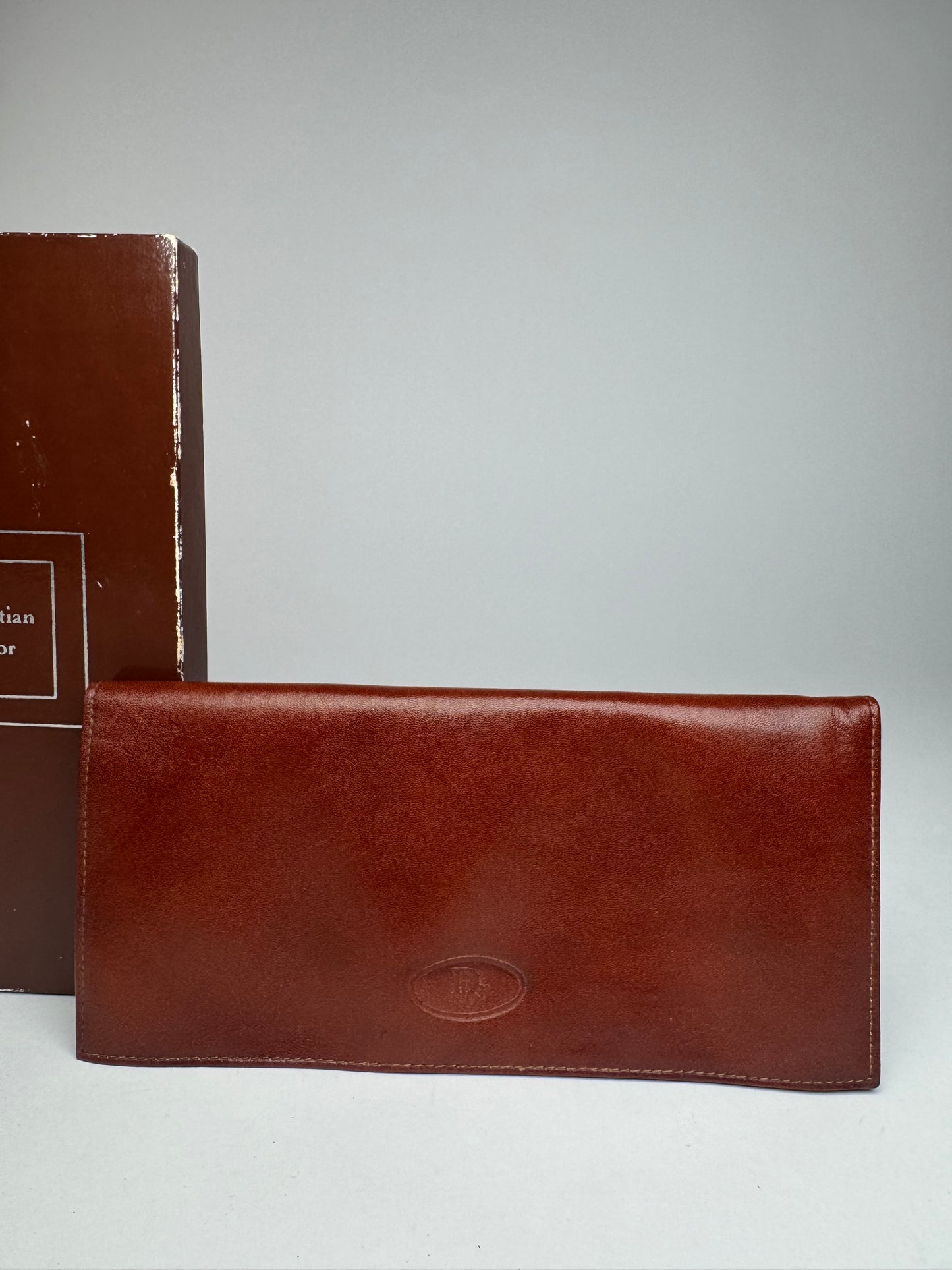 Vintage Dior Leather ID Holder / Card Holder Brown