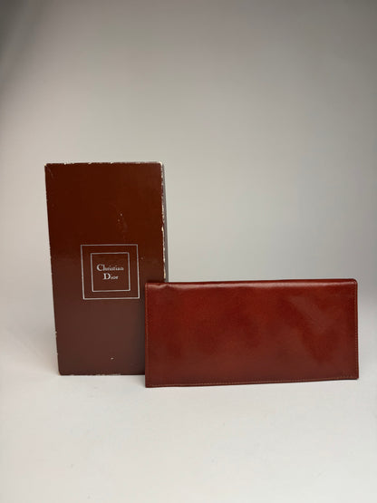 Vintage Dior Leather ID Holder / Card Holder Brown