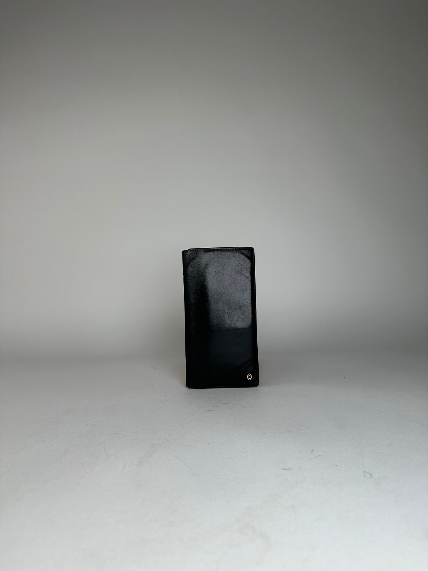 Vintage Cartier Leather ID Holder Black