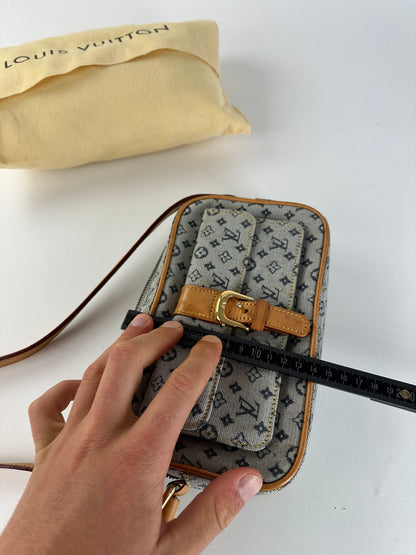 Vintage Louis Vuitton Monogram Canvas Crossbody Bag Y2K Grey Tan