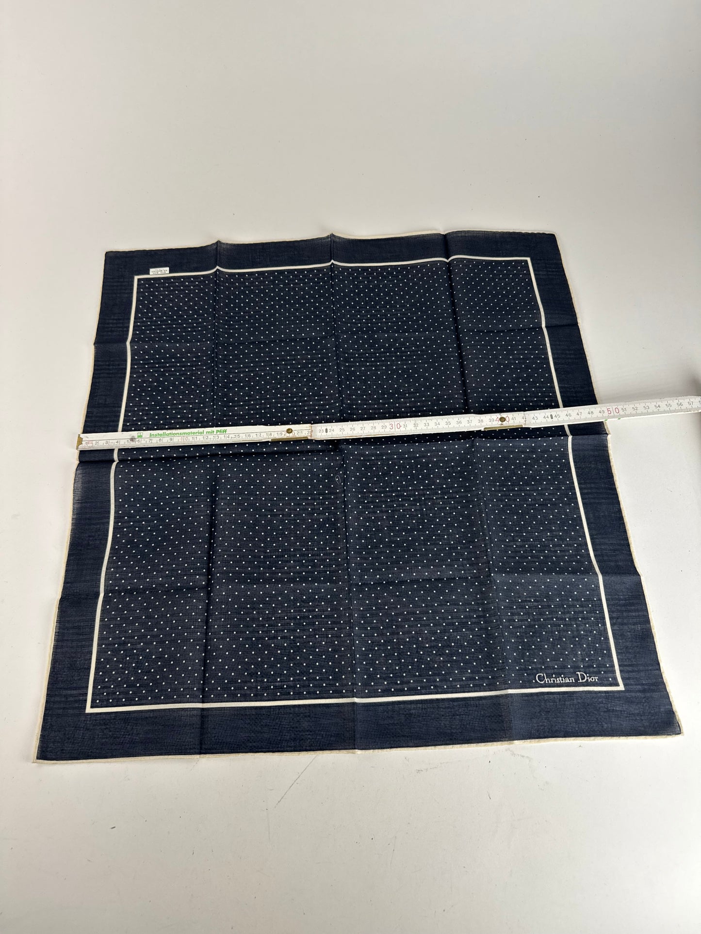 Vintage Dior Scarf black white dot