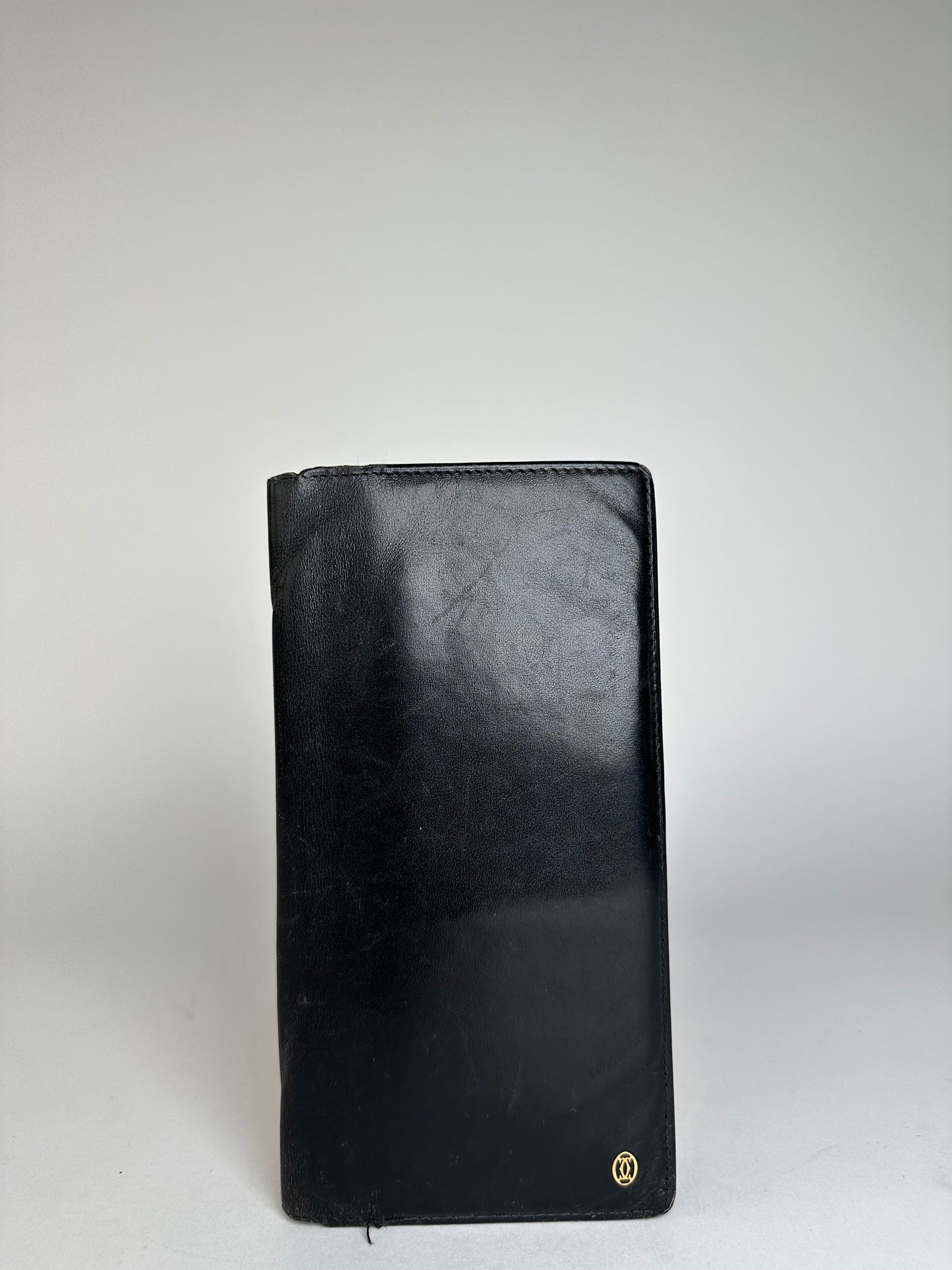 Vintage Cartier Leather ID Holder Black