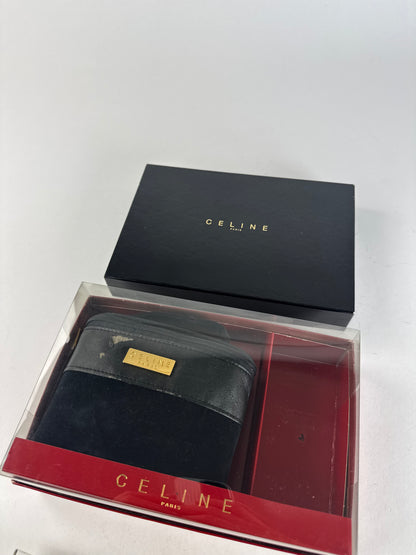 Vintage Celine Paris Mini Canvas Bag Black