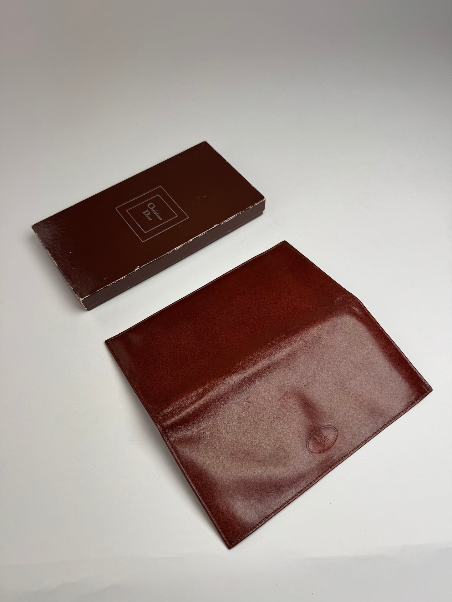Vintage Dior Leather ID Holder / Card Holder Brown