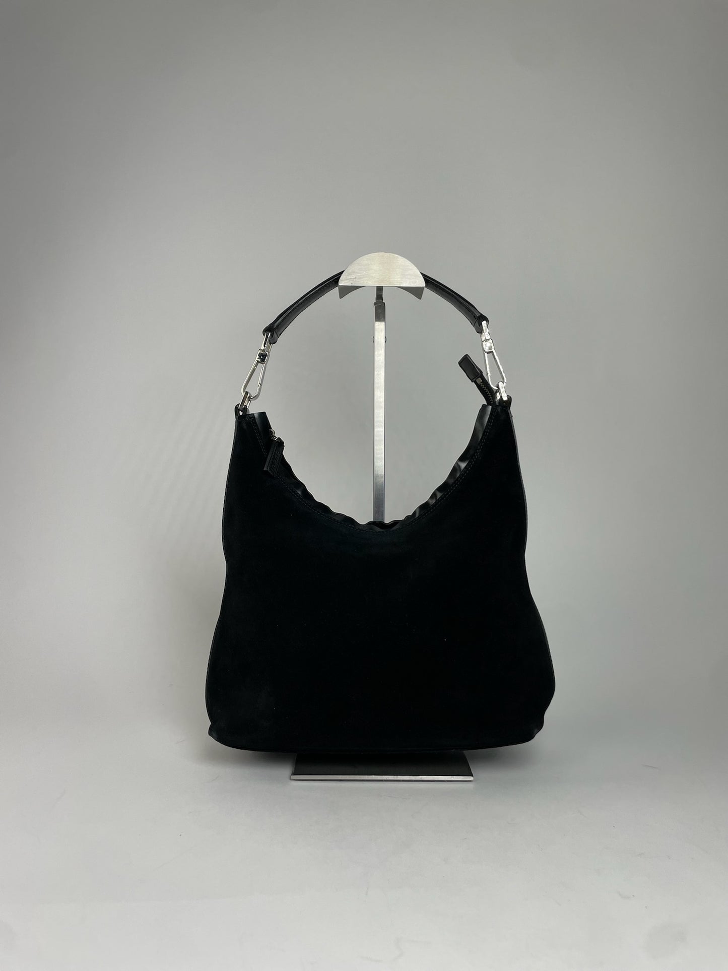 Vintage Gucci Suede Handbag Black