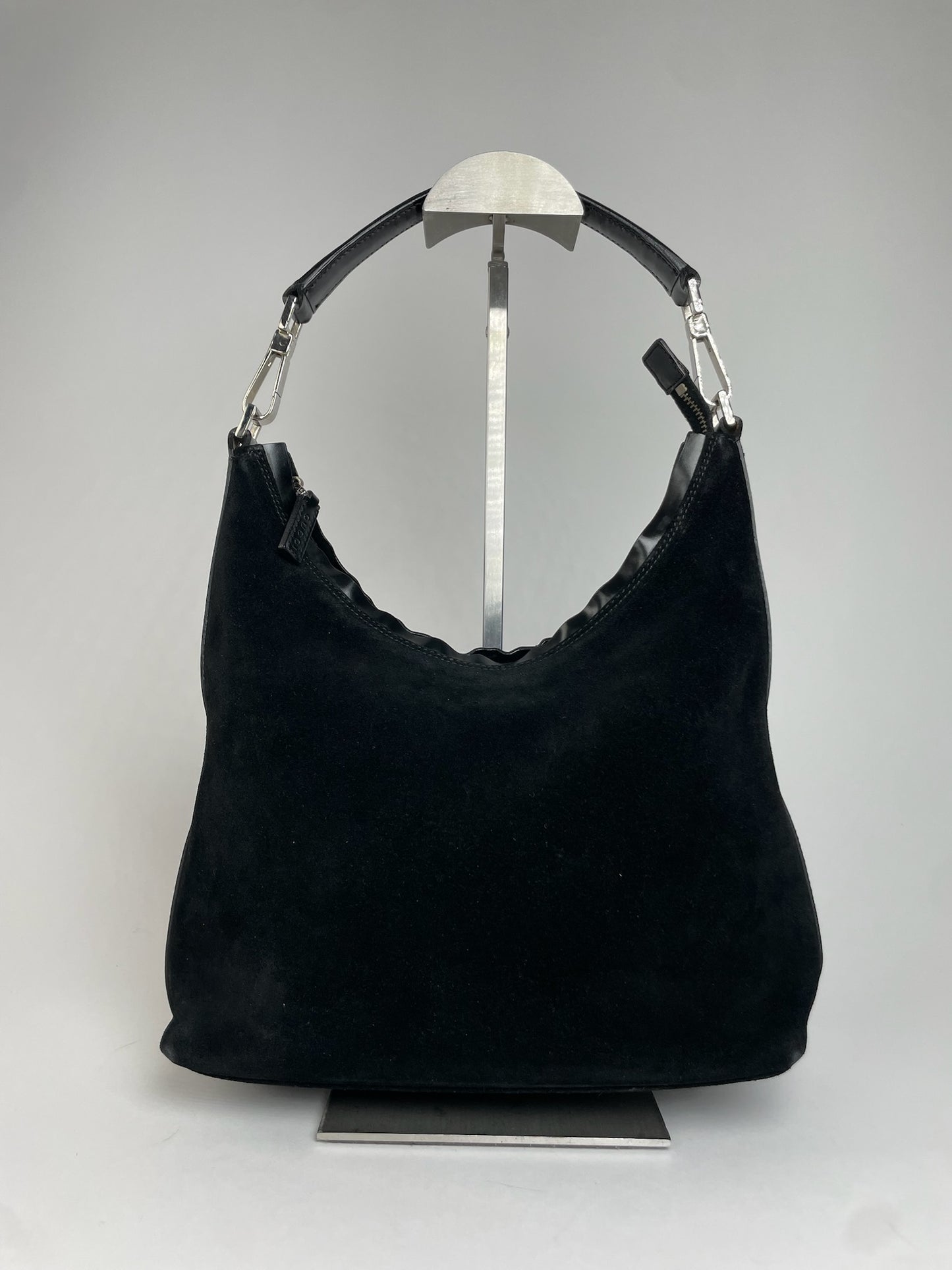 Vintage Gucci Suede Handbag Black