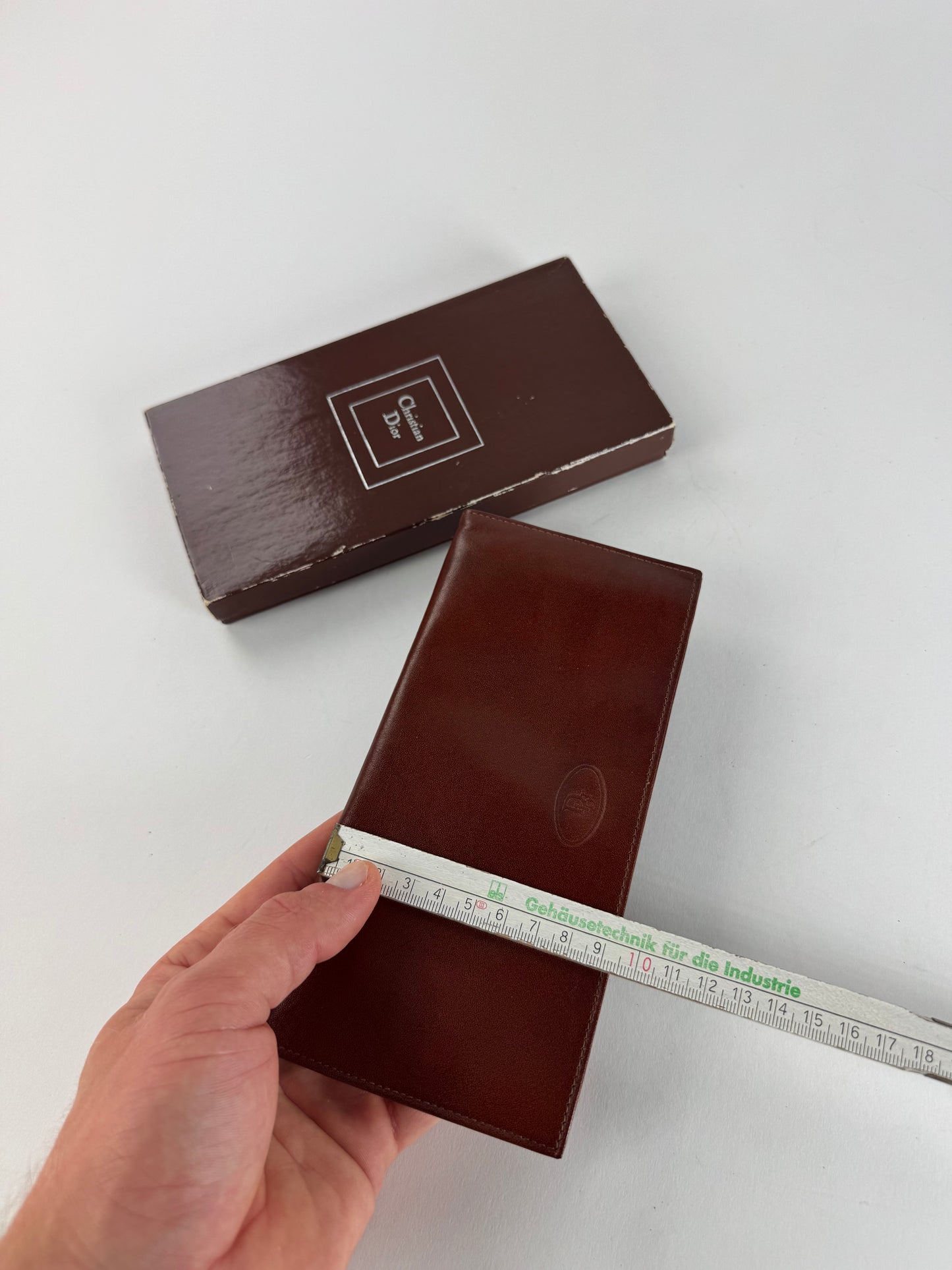 Vintage Dior Leather ID Holder / Card Holder Brown