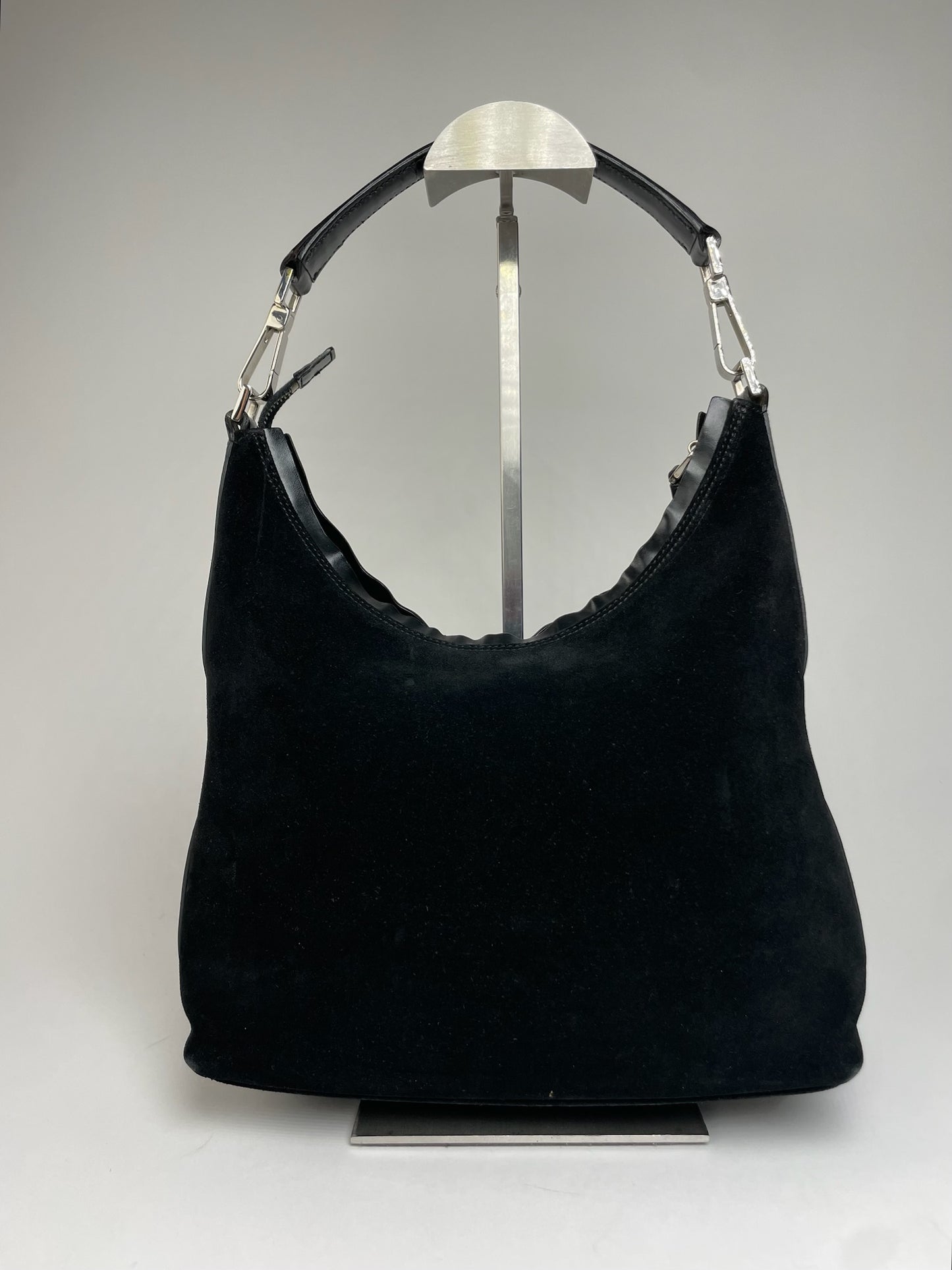 Vintage Gucci Suede Handbag Black