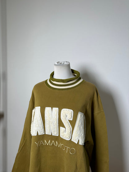 Vintage Kansai Yamamoto Men’s Cotton Sweater Olive Green L