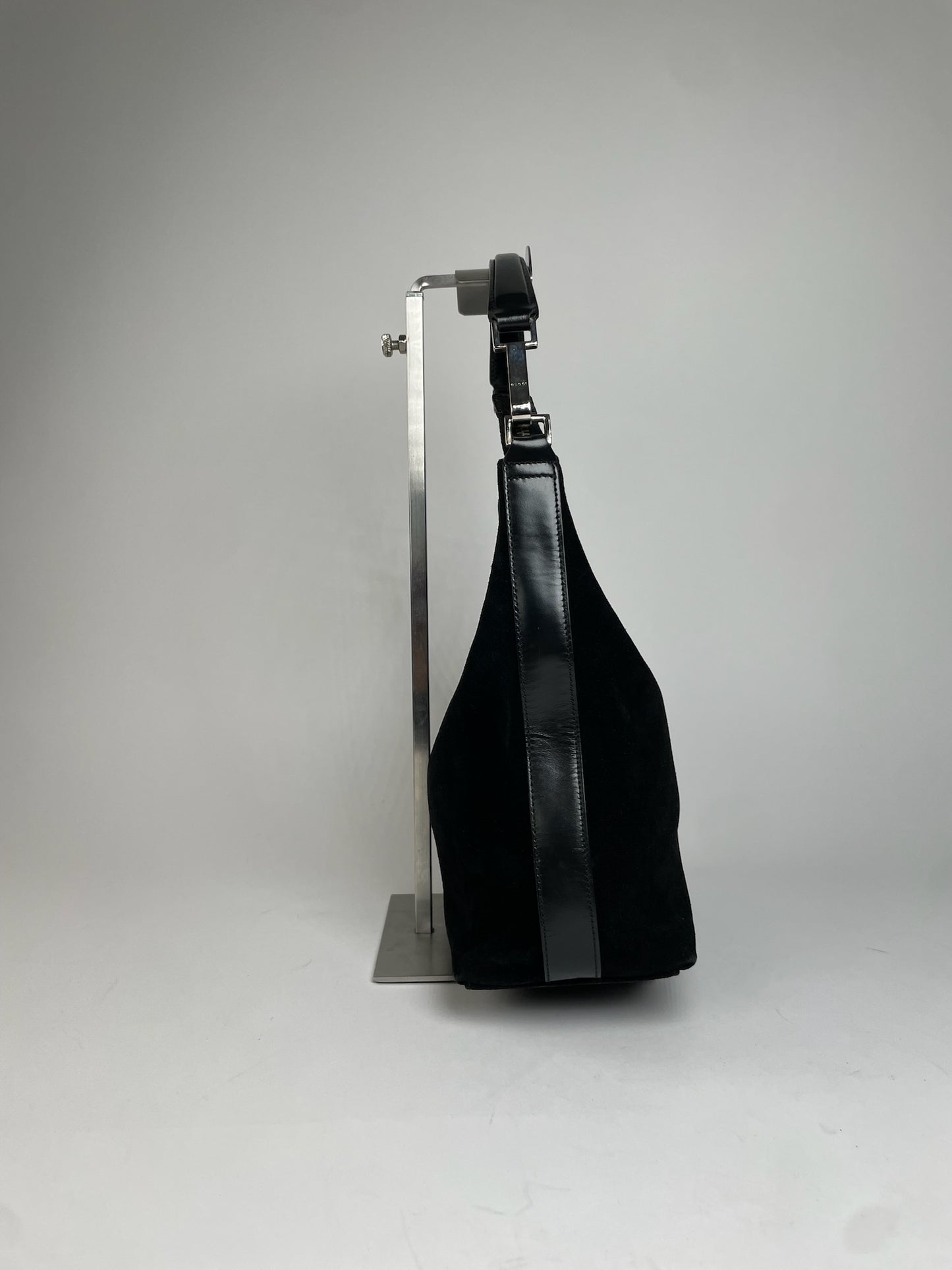 Vintage Gucci Suede Handbag Black