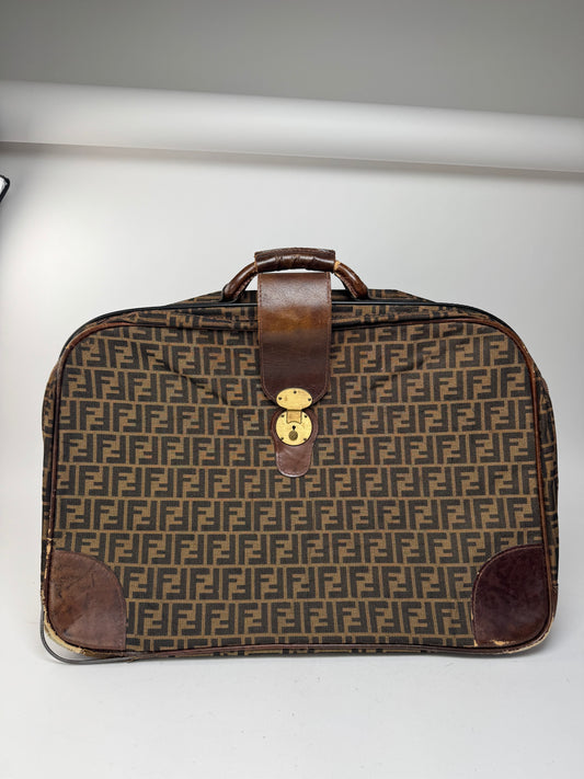 Vintage Fendi FF monogram Suitcase brown