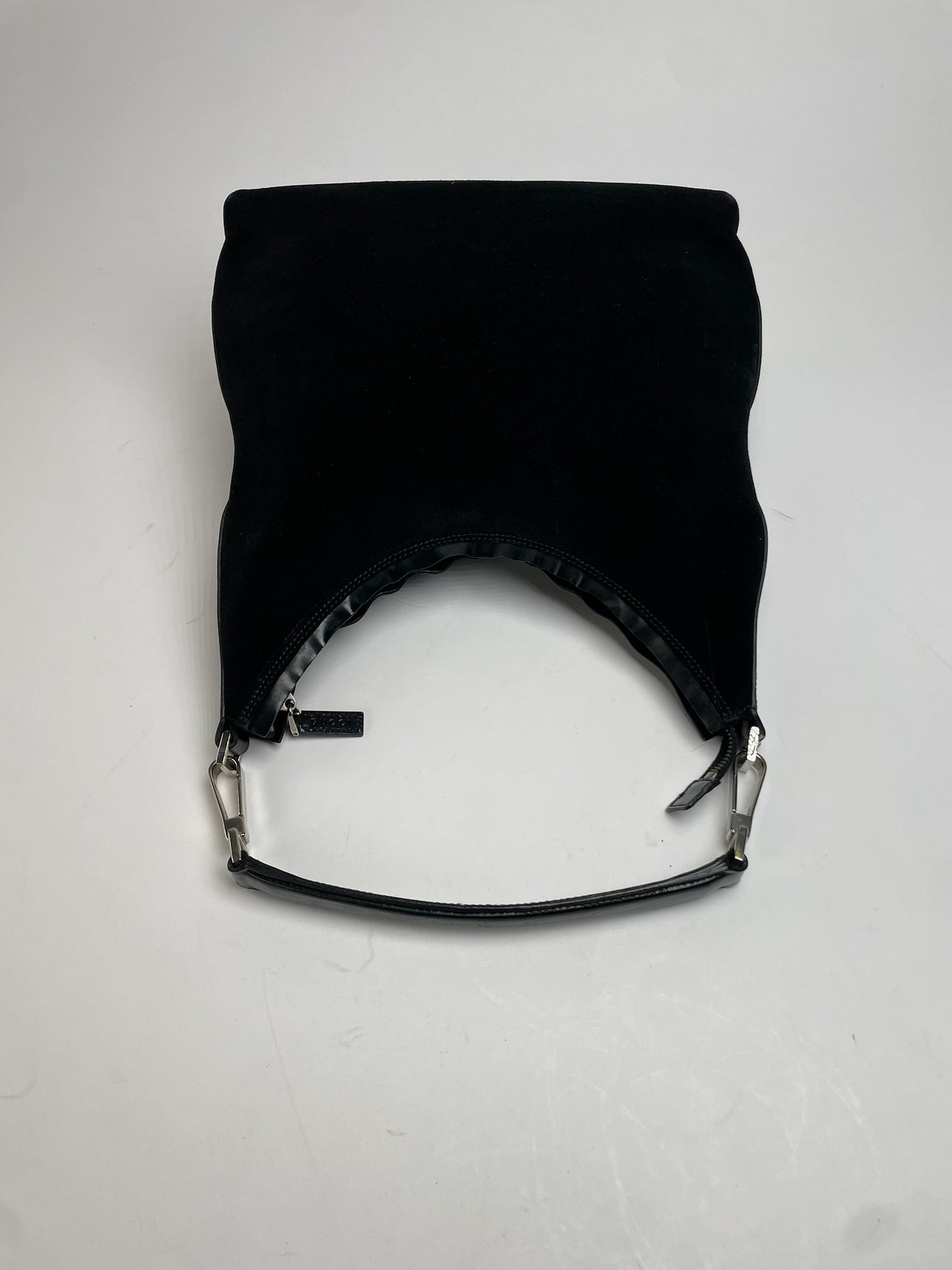 Vintage Gucci Suede Handbag Black