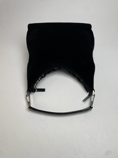 Vintage Gucci Suede Handbag Black