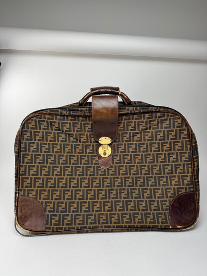 Vintage Fendi FF monogram Suitcase brown