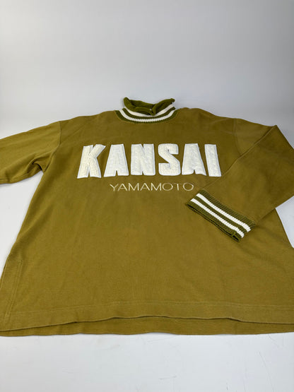 Vintage Kansai Yamamoto Men’s Cotton Sweater Olive Green L
