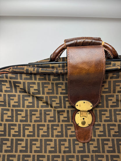 Vintage Fendi FF monogram Suitcase brown