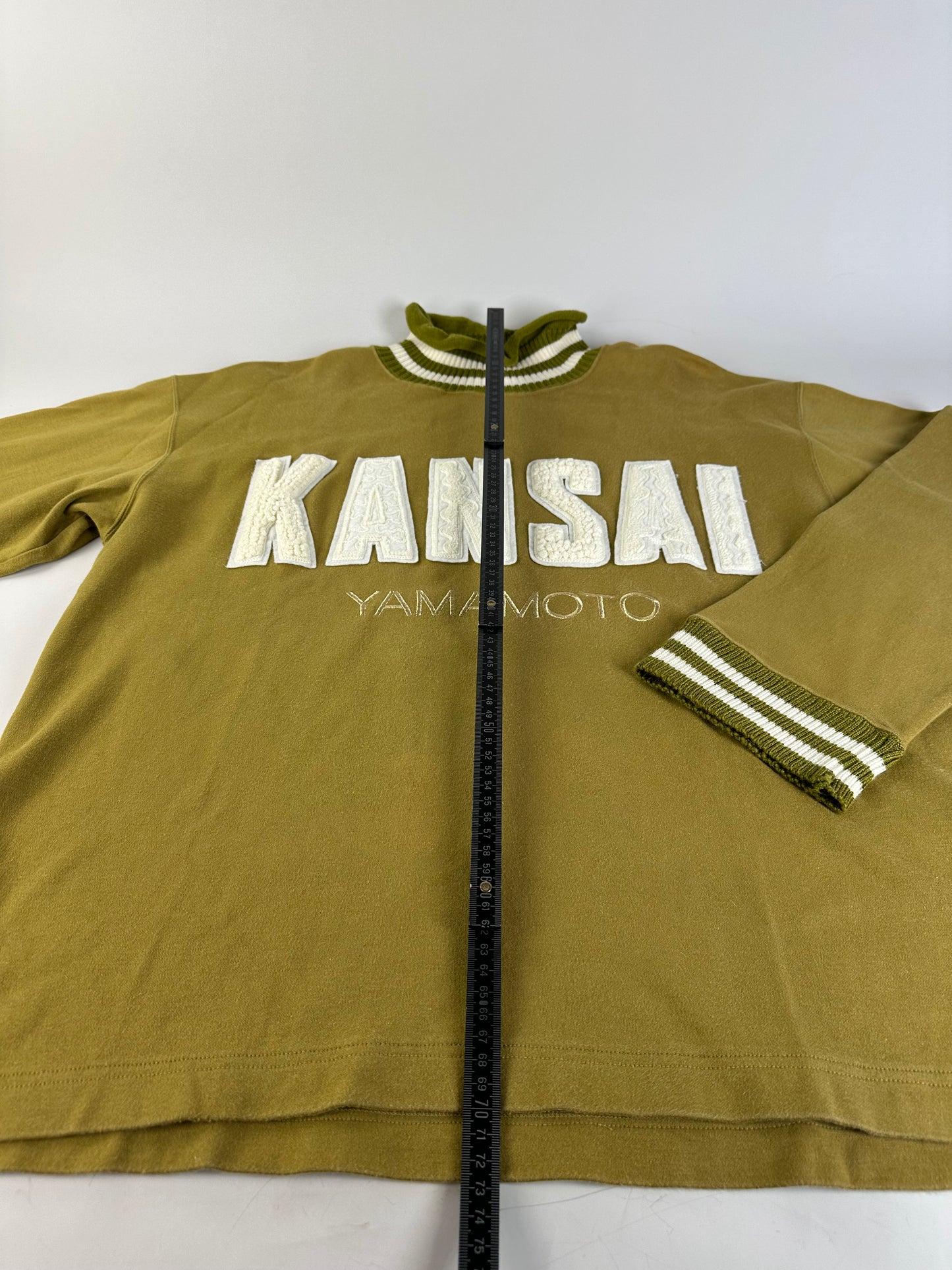Vintage Kansai Yamamoto Men’s Cotton Sweater Olive Green L