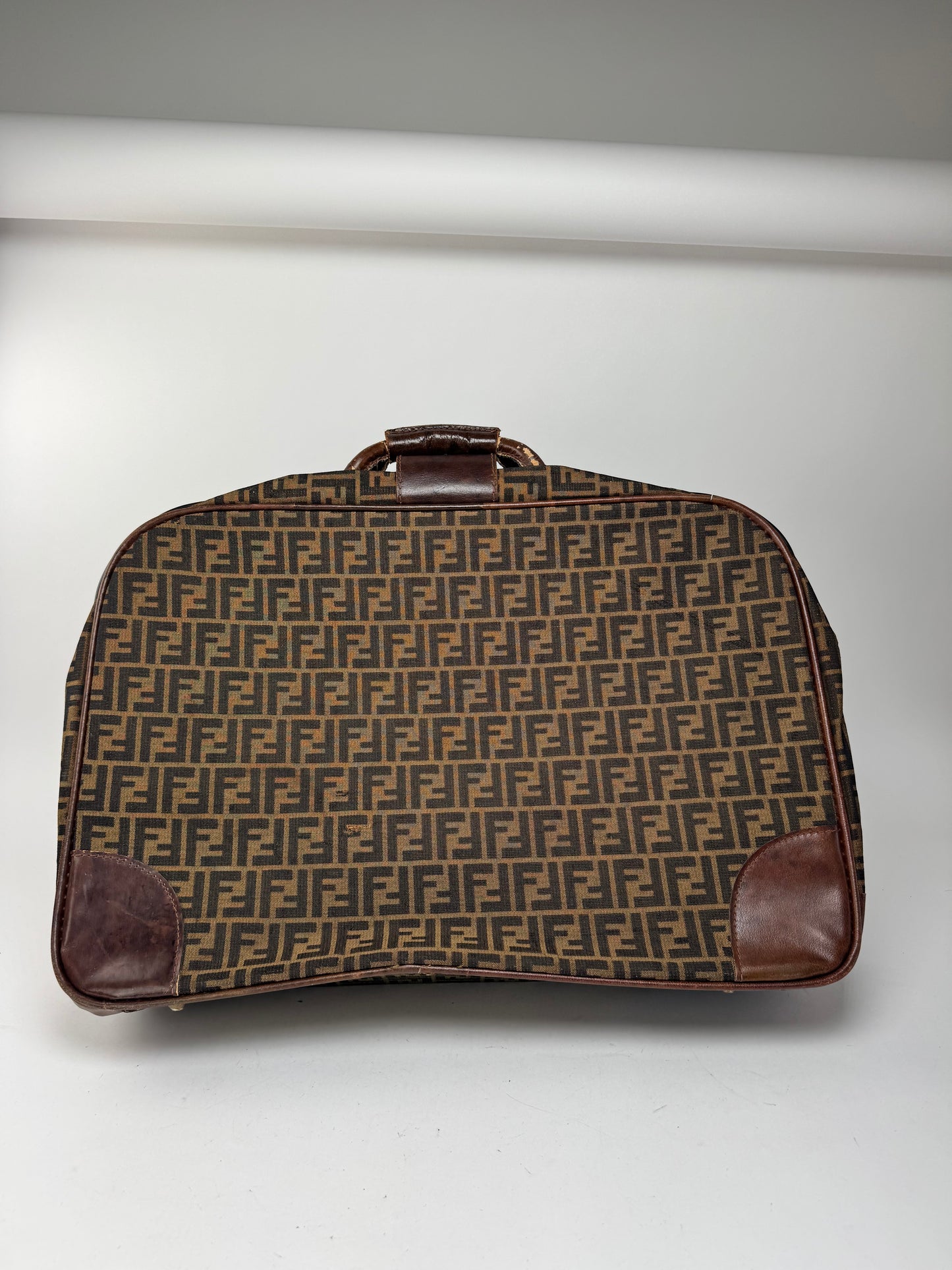 Vintage Fendi FF monogram Suitcase brown