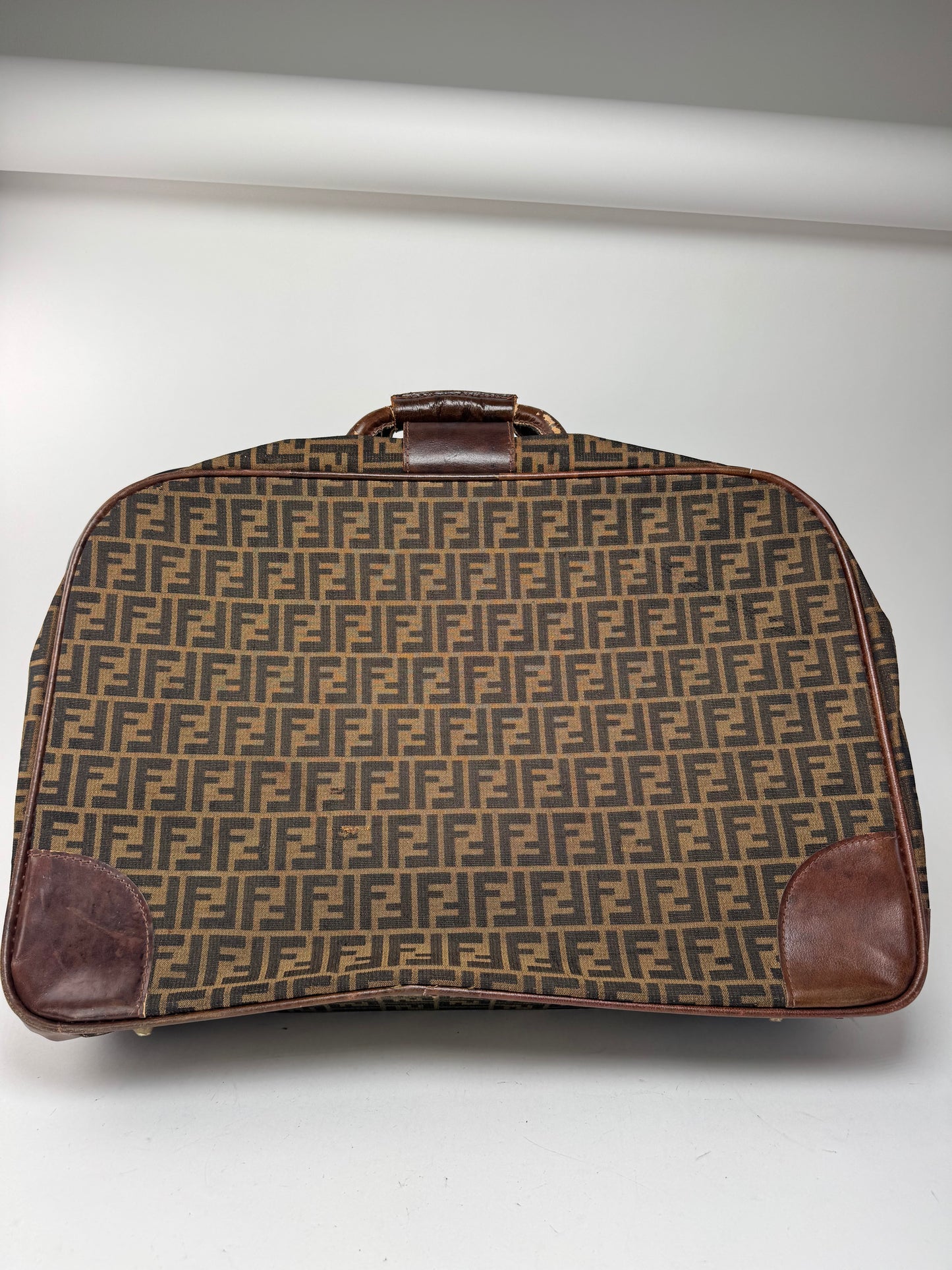 Vintage Fendi FF monogram Suitcase brown