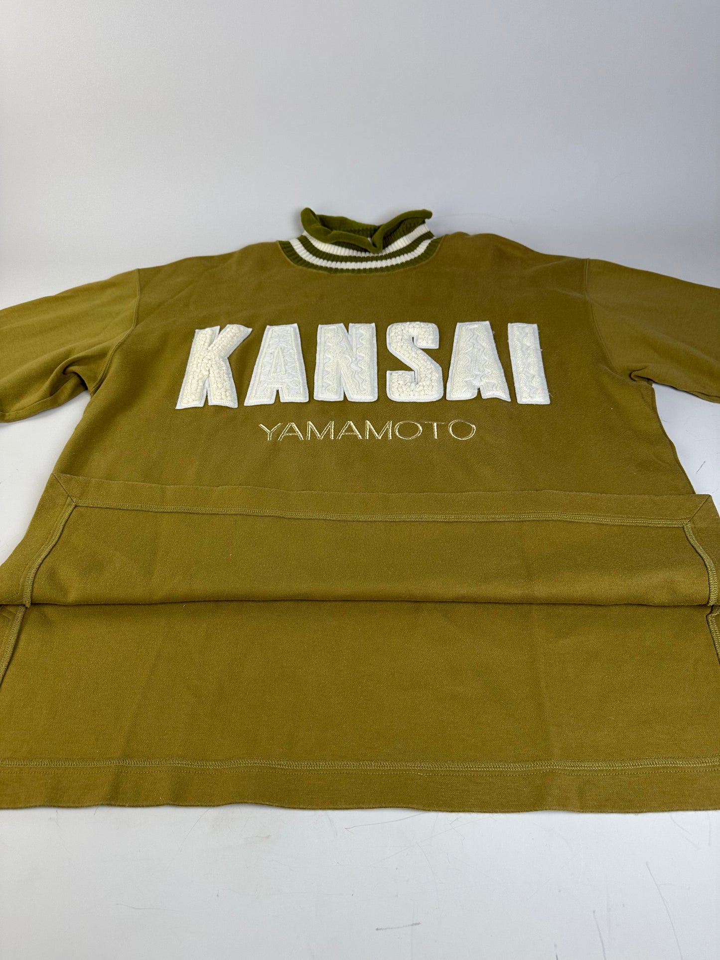 Vintage Kansai Yamamoto Men’s Cotton Sweater Olive Green L