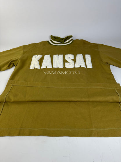 Vintage Kansai Yamamoto Men’s Cotton Sweater Olive Green L