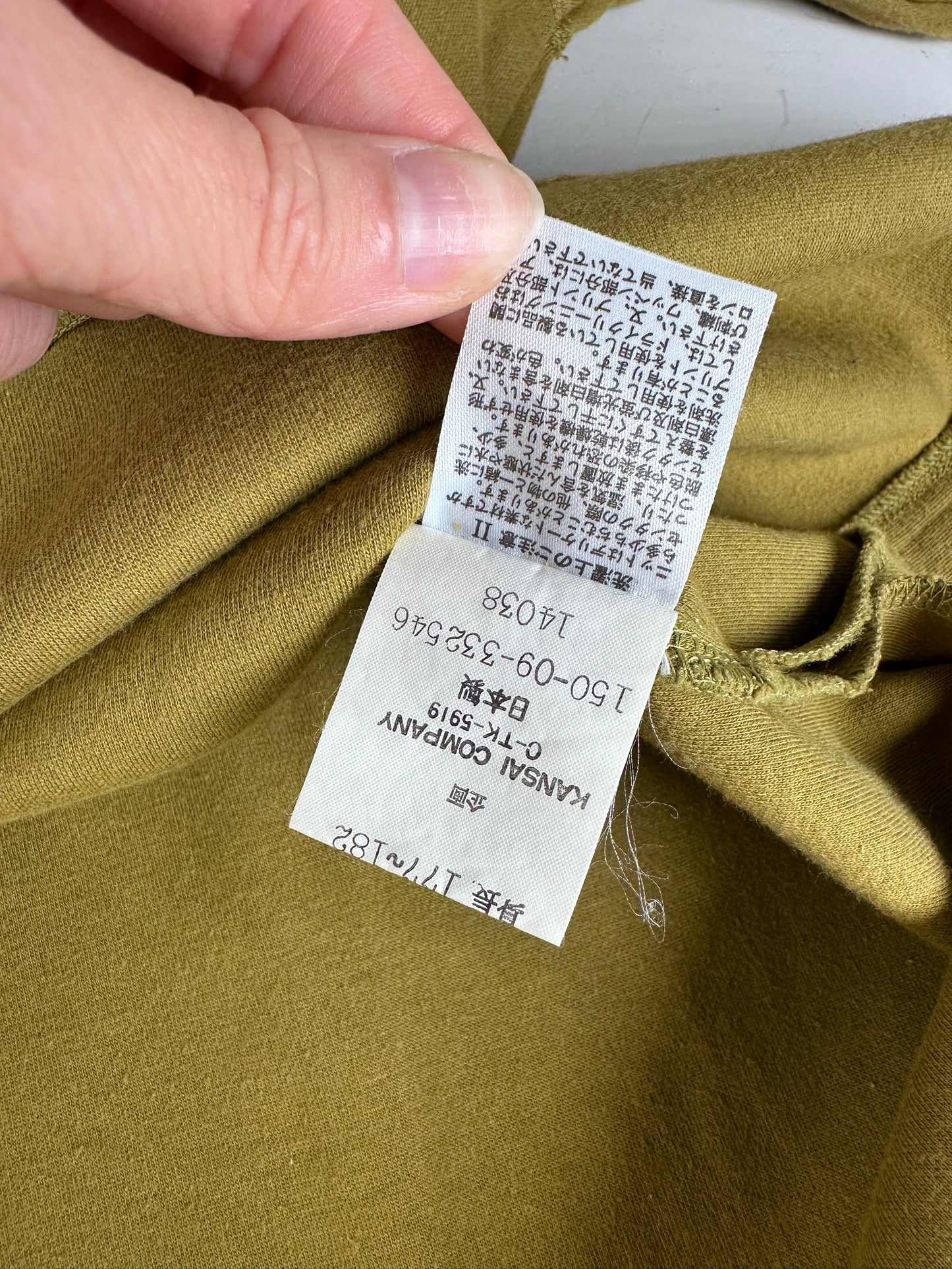Vintage Kansai Yamamoto Men’s Cotton Sweater Olive Green L