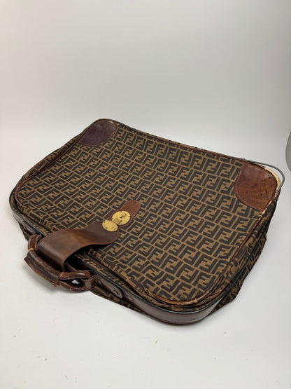 Vintage Fendi FF monogram Suitcase brown