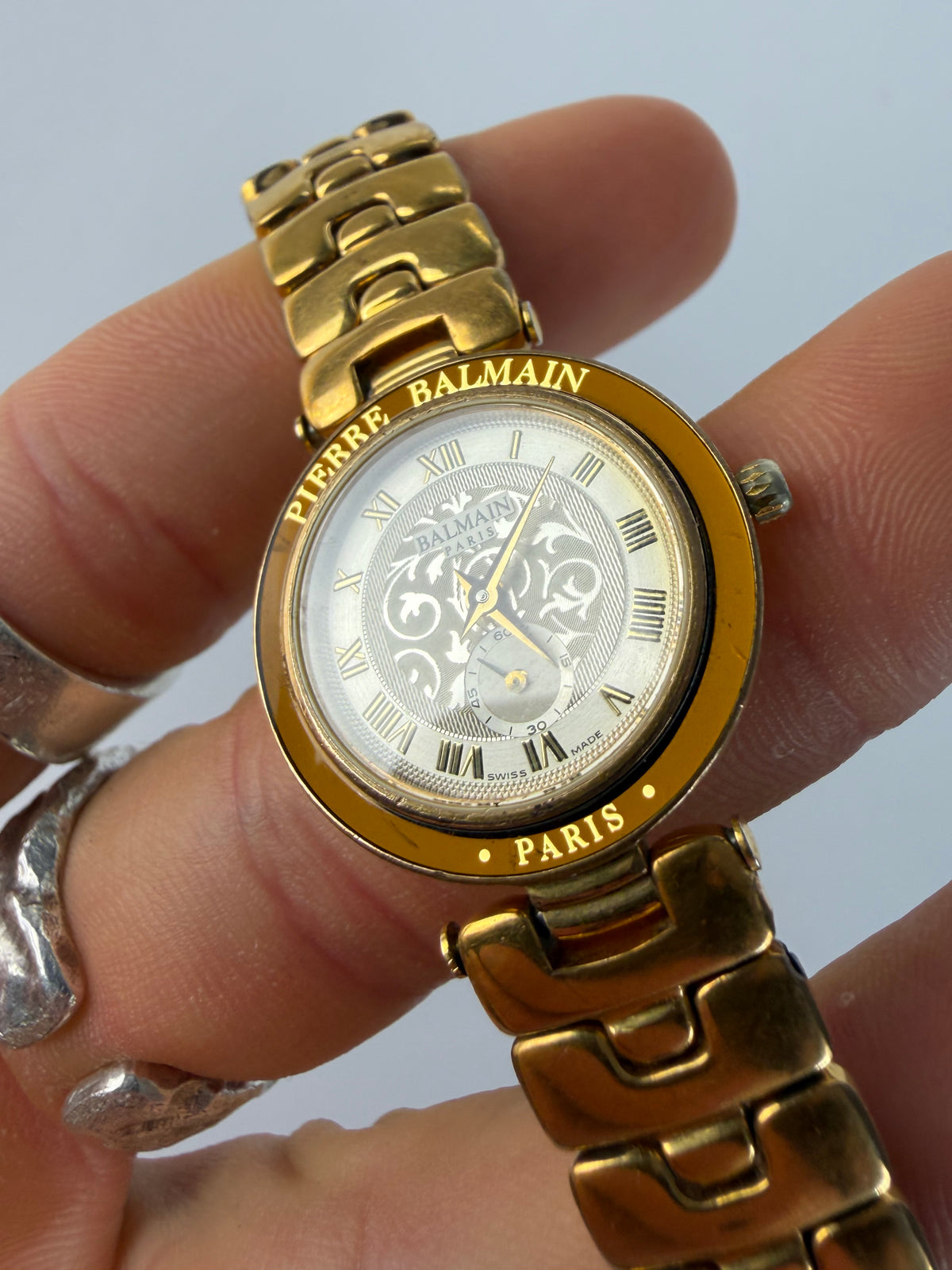 Vintage Balmain Quartz Bracelet Watch Late 1980s Gold Silver