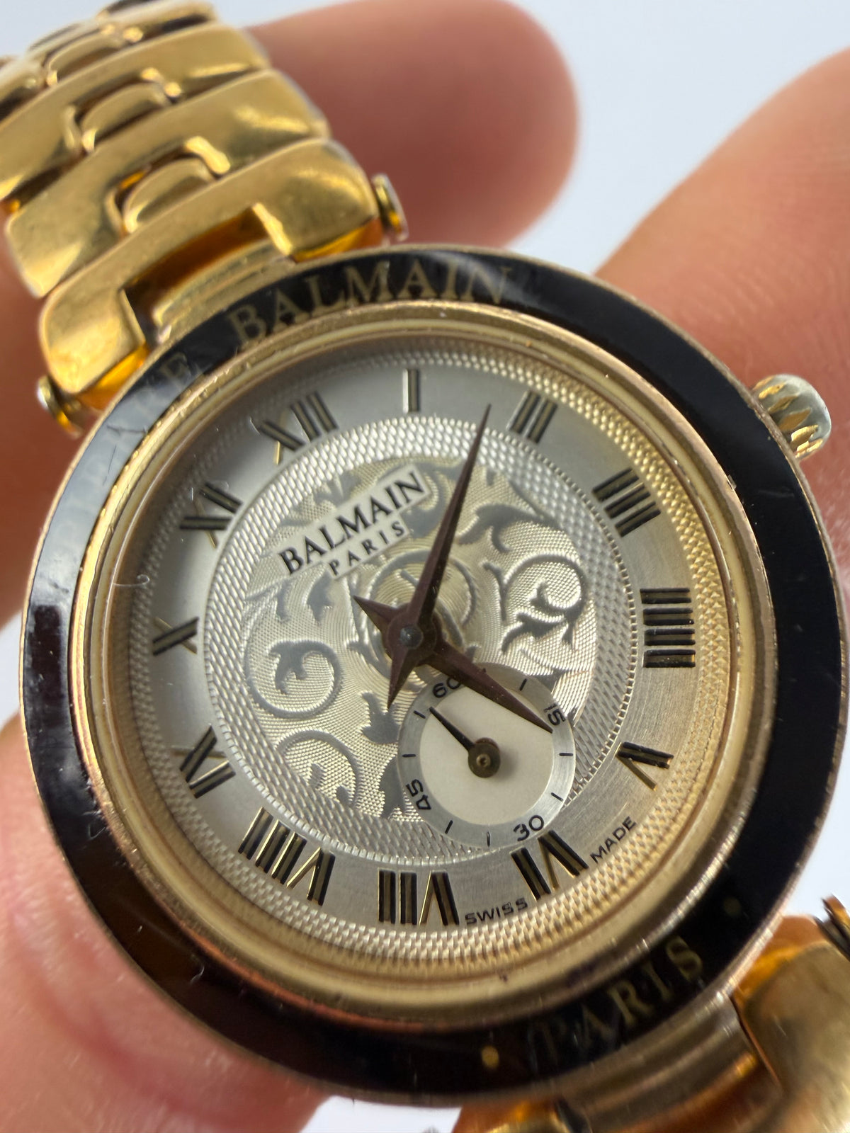 Vintage Balmain Quartz Bracelet Watch Late 1980s Gold Silver