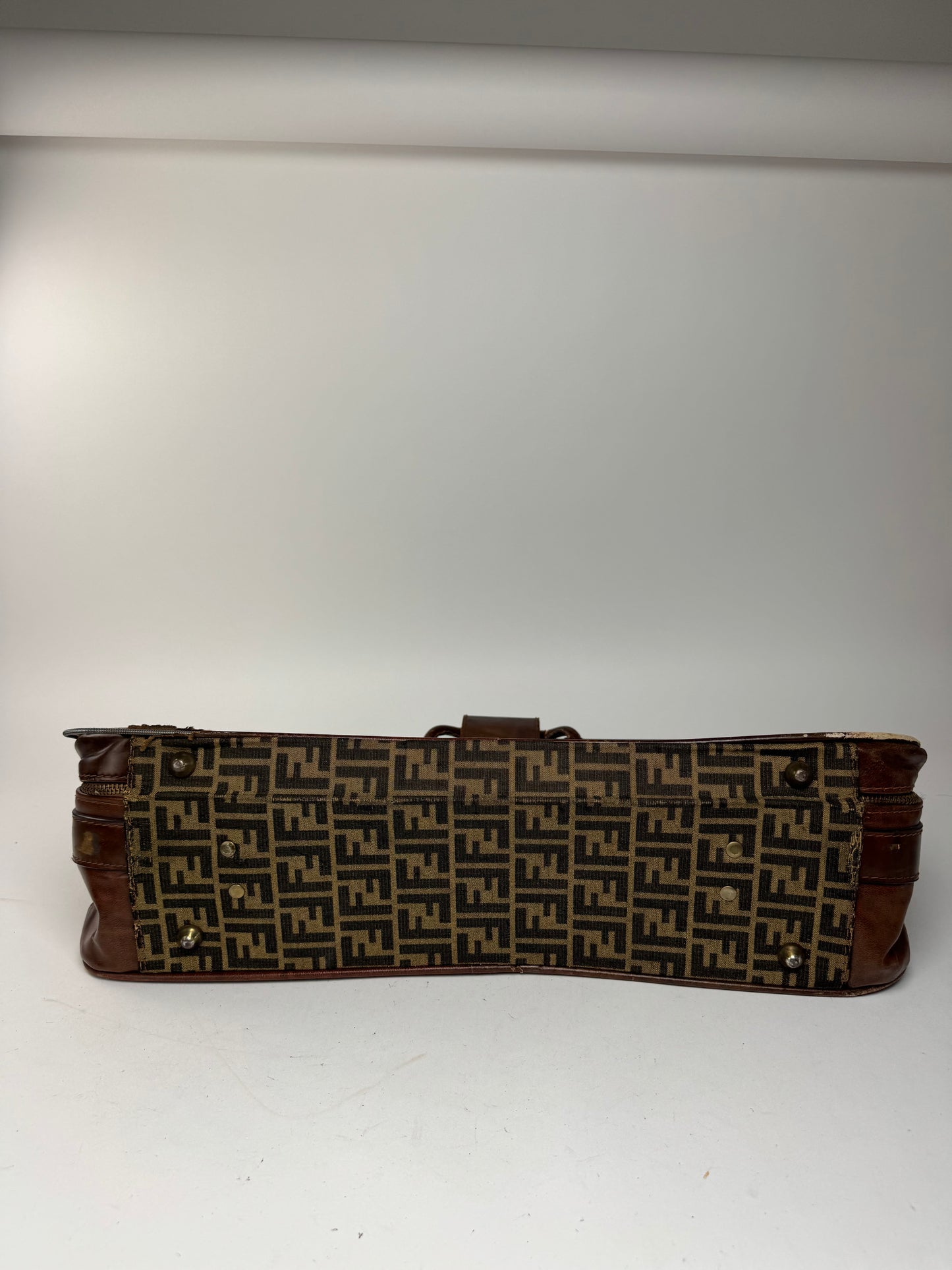 Vintage Fendi FF monogram Suitcase brown
