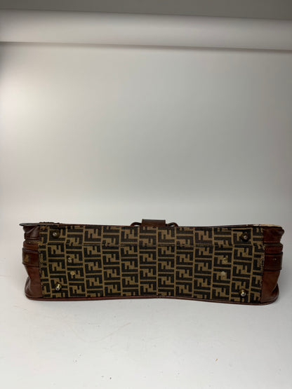 Vintage Fendi FF monogram Suitcase brown