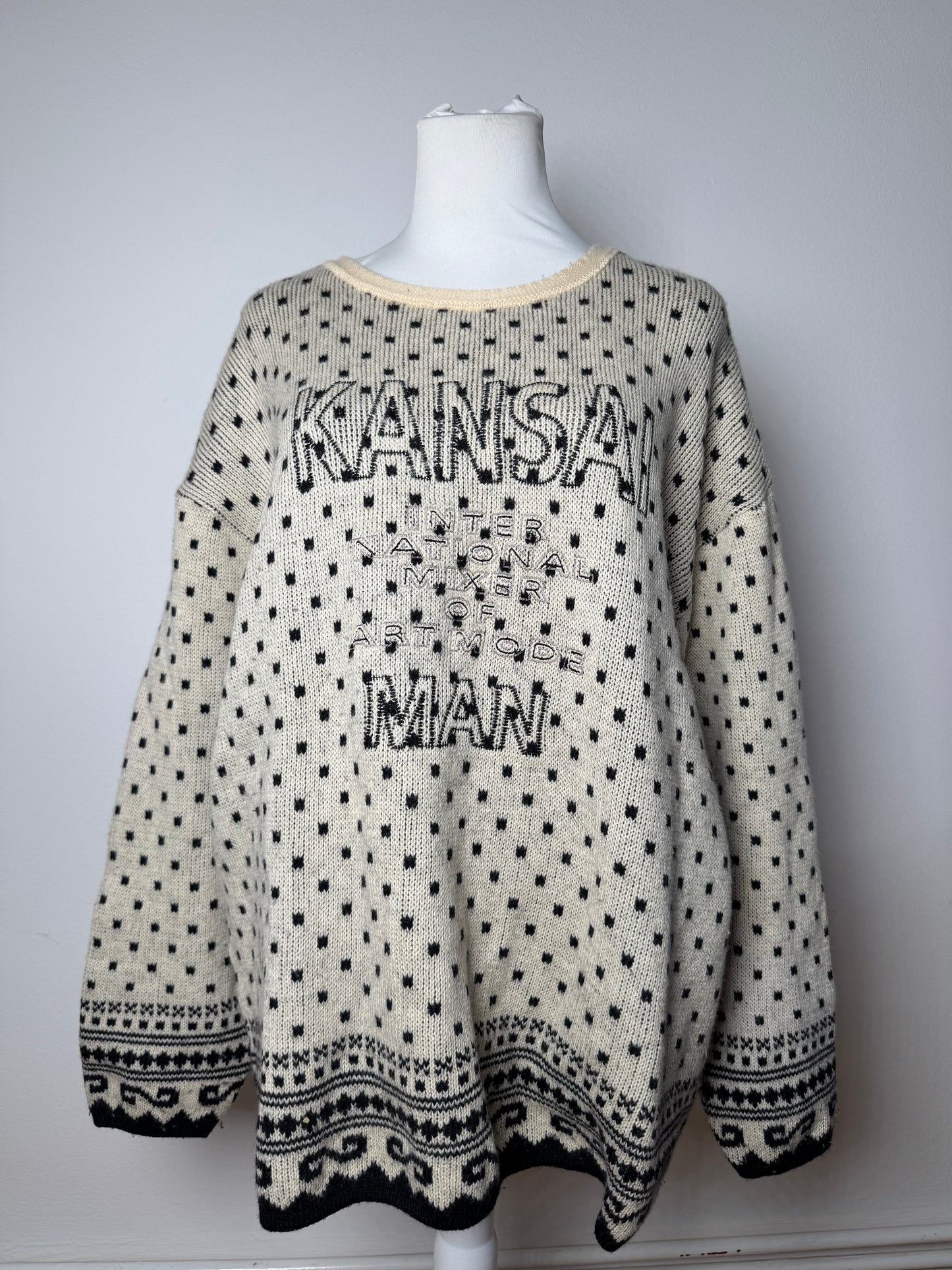 Vintage Kansai Yamamoto Crewneck polkadot Sweater M/L
