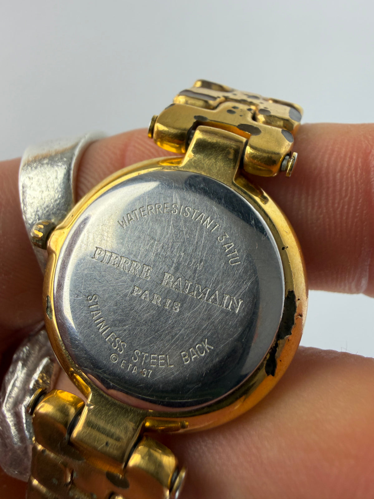Vintage Balmain Quartz Bracelet Watch Late 1980s Gold Silver