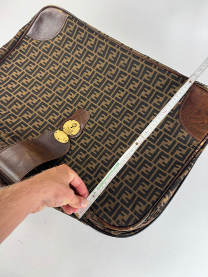 Vintage Fendi FF monogram Suitcase brown