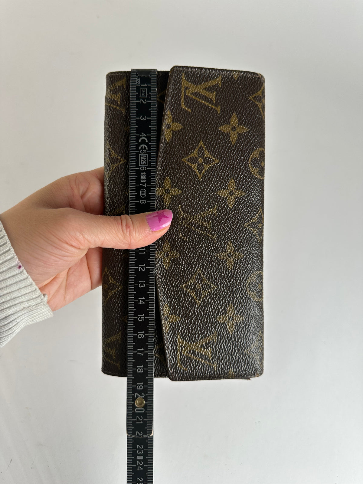 Vintage Louis Vuitton Monogram Canvas Bifold Wallet Brown Gold