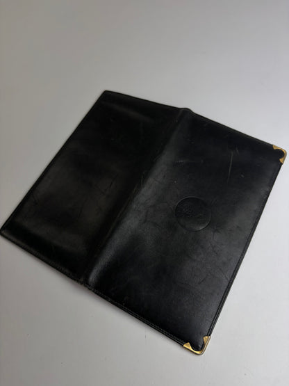 Vintage Celine Bifold Wallet Late 1980s Black Leather