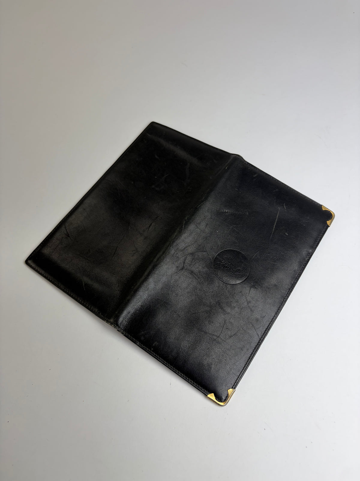 Vintage Celine Bifold Wallet Late 1980s Black Leather
